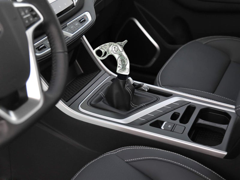 Abfer Cool Gear Shift Knob Unique Car Shifter Knobs Shifting Lever Handle Head Fit for Most Automatic Manual Vehicle (Silver) - Image 3